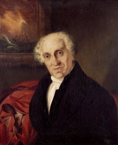بورتريه للقس الدكتور ألكسندر سكوت (1768-1840)، قسيس هوراشيو نيلسون (1758-1805) على سفينة "النصر" الزيتية على قماش بواسطة سيغفريد ديتلر بنديكسن