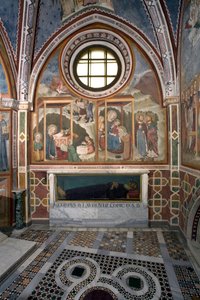 ميلاد وعشق مدرسة Magi Fresco في سيينا. القرن الرابع عشر. مصلى العذراء. دير القديس بينيديتو (ساكرو سبيكو) ، سوبياكو (روما) ، إيطاليا بواسطة مدرسة Sienese
