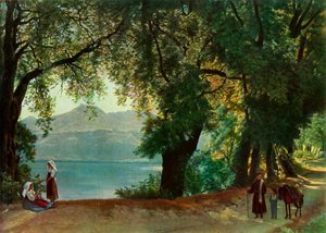 "بحيرة نيمي بالقرب من روما" ، 1820 ، 1965. بواسطة سيلفيستر ششرين
