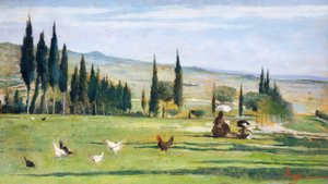 منظر طبيعي من غابرو ، رسمه سيلفسترو ليجا (1826-1895) ، زيت على قماش ، 34.5 × 61 سم. بواسطة سيلفسترو ليجا