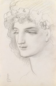 دراسة رأس مزخرف ، 1867 بواسطة سيميون سليمان