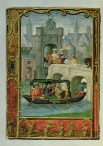 أضف 24098 f.22v May: A Boating Party and Archery ، من كتاب الصلوات ، أو كتاب الجولف ، حوالي 1520-30 (ورق) بواسطة سيمون (ورشة عمل) بينينغ