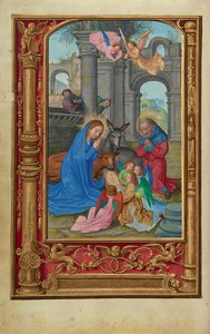 الميلاد ، c.1525-30 (تمبرا ، طلاء ذهبي وورقة على الرق) بواسطة سيمون بينينج