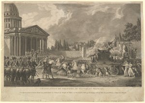 ترجمة فولتير إلى البانثيون الفرنسي ، 1817.