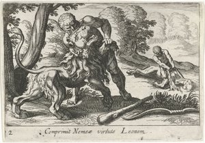 هرقل يقاتل الأسد النيمي تسوية فضيلة Nemeae Leonem (العنوان على الكائن) ثيمات هرقل (عنوان المسلسل)