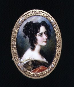 صورة مصغرة لجورجينا كارولينا ، ليدي أستلي ، حوالي عام 1827 (ألوان مائية على عاجي)