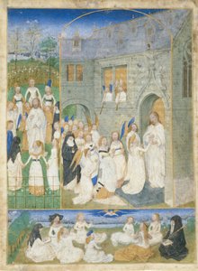 تحية العذارى المقدسة من قبل المسيح عندما يدخلون أبواب الجنة ، كاليفورنيا. 1467-70.