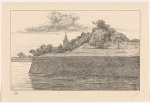 عرض الحصن Promers (العنوان الأصلي) أسوار Naarden (عنوان المسلسل الأصلي) بواسطة سيمون مولين (توقيع الفنان)