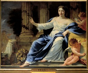بلاغة. تمثيل بوليمني ، ملهمة البلاغة. رسم سيمون فويت (1590-1649) القرن السابع عشر. 0،81x1 م بواسطة سيمون فويت