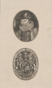 جيمس الأول ، ملك إنجلترا ، كاليفورنيا. 1616. بواسطة سيمون دي باس