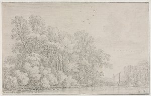 المناظر الطبيعية للنهر ، ج. 1650.