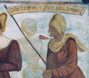 Death with the old woman, detail from The Dance of Death