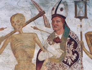The Bishop and Death, detail from The Dance of Death