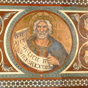 Maesta: David, detail from the frame بواسطة سيمون مارتيني