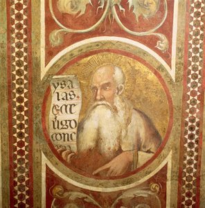Maesta: Isaiah, detail from the frame بواسطة سيمون مارتيني