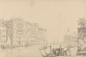 ألبوم يضم 30 منظرًا في تيرول وإيطاليا: منظر على القناة الكبرى في 9 نوفمبر 1840 بواسطة السير تشارلز دي أويلي