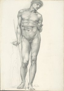 باريس مع التفاح الذهبي في اليد اليسرى ، من أجل Troy Triptych (كراسة الرسم # 2638)