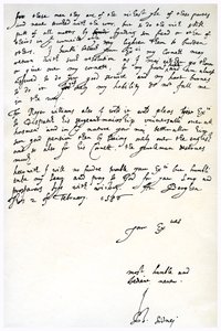 رسالة من السير فيليب سيدني إلى روبرت دادلي ، إيرل ليستر ، 2 فبراير 1586. بواسطة السير فيليب سيدني