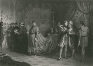 شجار Wolsey و Buckingham ، الملك هنري الثامن بواسطة سليمان الكسندر هارت