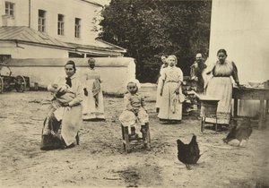 صنع المربى في فناء منزل ليو تولستوي ، ياسنايا بوليانا ، بالقرب من تولا ، روسيا ، 1900 بواسطة صوفيا أندرييفنا تولستايا