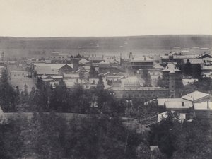 منظر عين الطائر في جوهانسبرج (صورة b / w) بواسطة مصور جنوب أفريقي