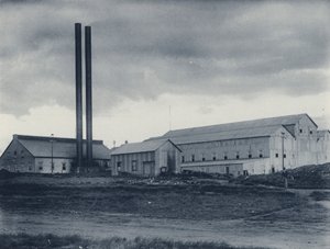 بطارية شركة Crown Reef Gold Mining Company ، الخارج (صورة b / w) بواسطة مصور جنوب أفريقي
