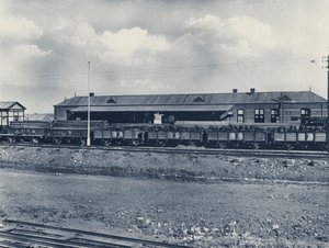 محطة سكة حديد ، Elandsfontein (b / w photo) بواسطة مصور جنوب أفريقي