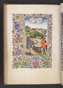 أضف MS 50004 f.32v البشارة للرعاة ، من "كتاب الصلوات" (الحبر واللون والذهب على ورق) بواسطة المدرسة الاسبانية