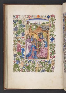 أضف MS 50004 f.37v Adoration of the Magi ، من "كتاب الصلوات" (الحبر واللون والذهب على الرق) بواسطة المدرسة الاسبانية