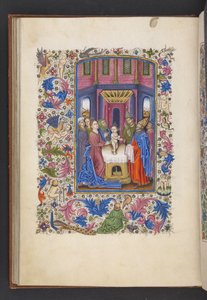 أضف MS 50004 f.41v الختان ، من "كتاب الصلوات" (الحبر واللون والذهب على الرق) بواسطة المدرسة الاسبانية