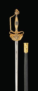سيف هام مرصع بالذهب ، حوالي 1814-15 (الفولاذ والذهب والألماس) بواسطة المدرسة الاسبانية