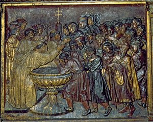 المعمودية لل Moors ، بقلم Felipe Bigarny (1475-1543) ، كابيلا ريال ، غرناطة ، الأندلس ، إسبانيا بواسطة المدرسة الاسبانية