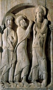المسيح وحجاج عمواس ، من صنع سيد القديس دومينيك دي سيلوس بواسطة المدرسة الاسبانية
