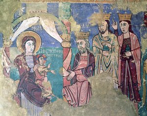 عيد الغطاس الجداري من الكنيسة في نافاسا ، ويسكا بواسطة المدرسة الاسبانية