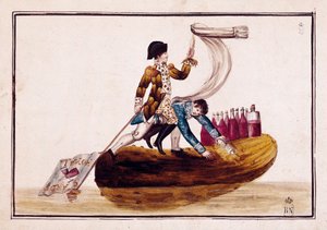 طرد جوزيف بونابرت (1768-1844) (مخلل) بعد هزيمة فيتوريا في إسبانيا بواسطة المدرسة الاسبانية