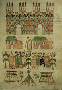 F.142 مجلس توليدو ، من مخطوطات أبيلداس كونسلار بواسطة المدرسة الاسبانية