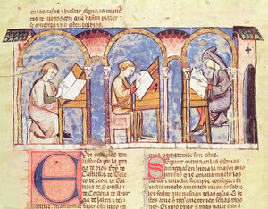 Fol.1v Games Table Makers ، من كتاب الألعاب والشطرنج والنرد واللوحات ، 1282 بواسطة المدرسة الاسبانية