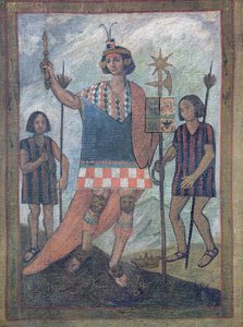 سكان العالم الجديد الذين واجههم كريستوفر كولومبوس في رحلته الأولى عام 1492 بواسطة المدرسة الاسبانية
