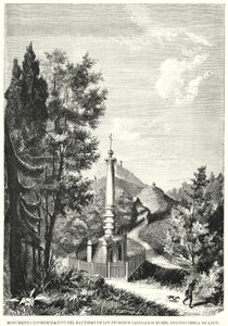نصب تذكاري لحقوق Magdeburg ، المعروف أيضًا باسم Baptising of Ruthenia Monument ، كييف ، أوكرانيا (litho) بواسطة المدرسة الاسبانية