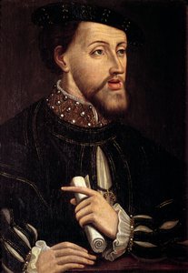 صورة لإمبراطور ألمانيا تشارلز الخامس (1500-1558) لوحة للمدرسة الإسبانية. القرن السادس عشر بواسطة المدرسة الاسبانية