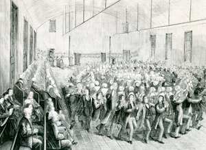 لقاء شاكر في لبنان الجديد ، نيويورك ، 1873 بواسطة المدرسة الاسبانية