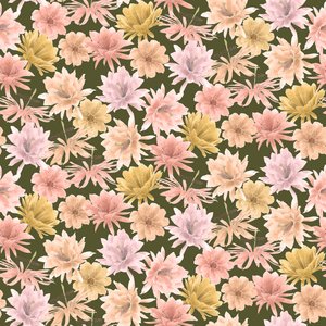 نمط Mojave Desert Blooms، 2021 (قلم جرافيت ورقمي) بواسطة ستايسي هسو