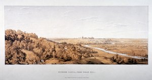 منظر لقلعة وندسور من إيغام هيل ، بيركشاير ، 1851 بواسطة ستاندج وشركاه