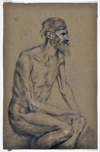 دراسة الرجل الجالس (رسم)