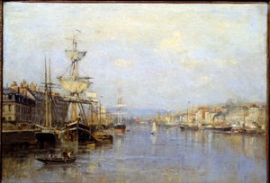 منظر لميناء روان لوحة لستانيسلاس ليبين (1835-1892) ريمس من القرن التاسع عشر ، متحف الفنون الجميلة
