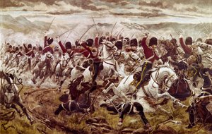 • تهمة 300 لواء سكارليت أو اللواء الثقيل في بالاكلافا 25 أكتوبر 1854 ، حوالي عام 1890