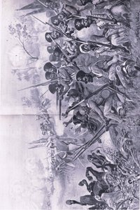 Chilianwala ، 13 يناير 1849: لواء Goddys يقوم بموقف شجاع عندما يحيط به السيخ ، رسم توضيحي من المعارك البريطانية في البر والبحر ، 1915 بواسطة ستانلي ل. وود