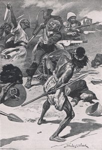 معركة أبو كليّة ، 17 يناير 1885 ، رسم توضيحي من المعارك البريطانية على البر والبحر ، 1915