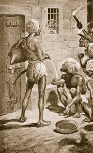 الثقب الأسود ، أولد فورت ويليام ، 18 يونيو 1756 ، رسم توضيحي من "تاريخ الأمم في هاتشينسون" ، ج .1910 بواسطة ستانلي ل. وود
