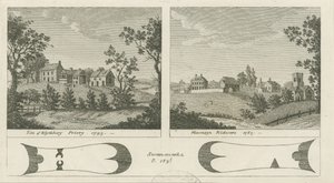 قاعة Mavesyn Ridware - Gatehouse: النقش ، 1785